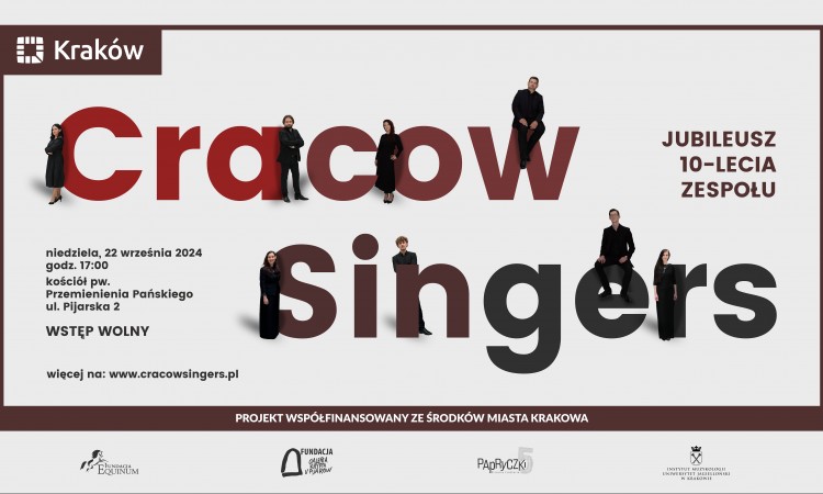 Zapraszamy na jubileuszowy koncert Cracow Singers - sens wytchnienia, harmonii i piękna!